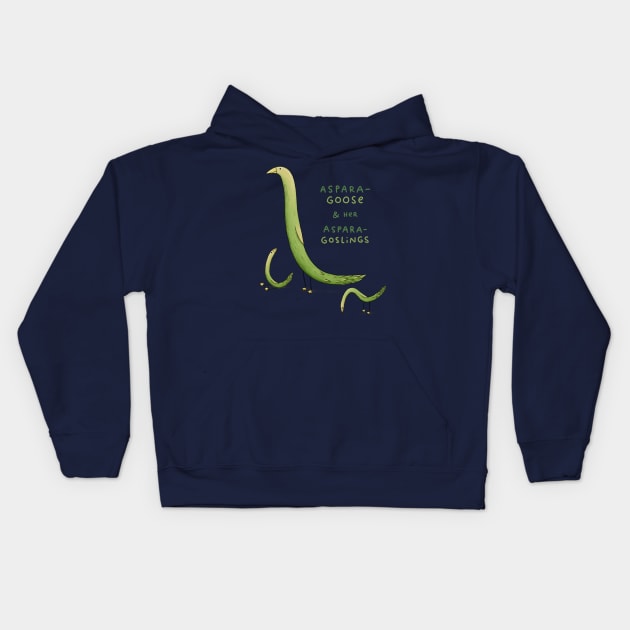 Asparagoose & Her Asparagoslings Kids Hoodie by Sophie Corrigan